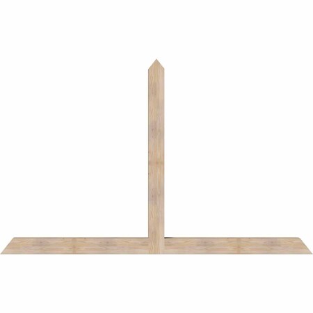 Ekena Millwork Portland Smooth Timber Gable Bracket, Douglas Fir, 108"W x 68"H x 5 1/2"D x 5 1/2"F, 15/12 Pitch GBW108X68X0606POR00SDF